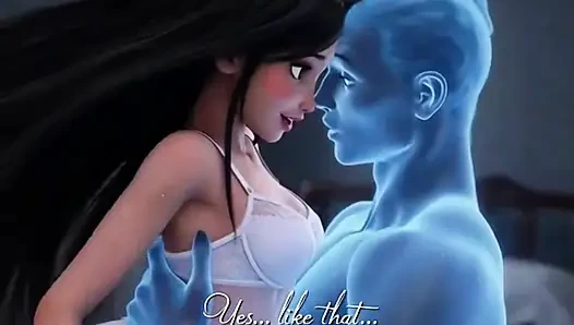 A lonely young beauty is haunted by a handsome ghost at night