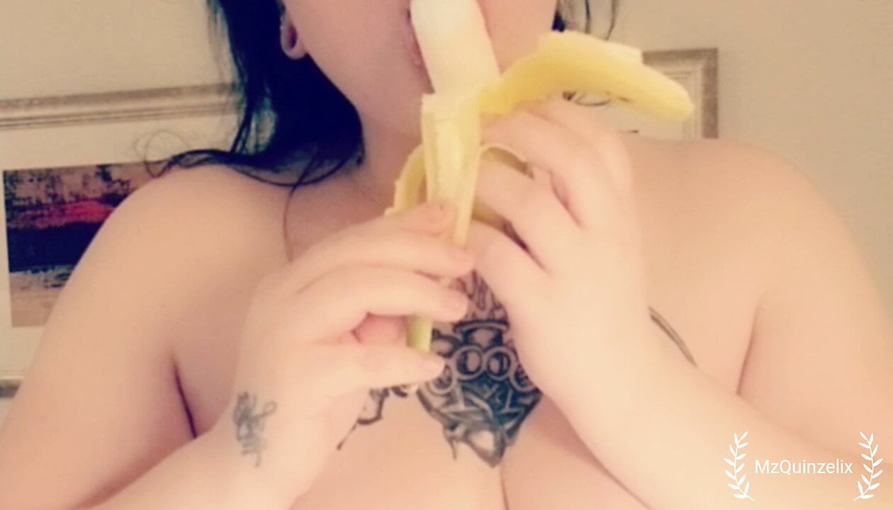 Bbw goth milf banana oral seks