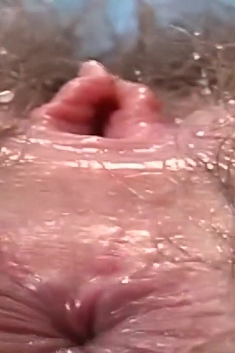 Horny hairy cutie petite gets cum on her hairy snatch