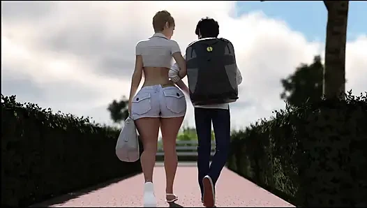 Orta yaşlı seksi kadın deresi #24 - Johannes Anne ile yürüyüşe çıktı... Johannes bütün bayanların giyindiğini gördü