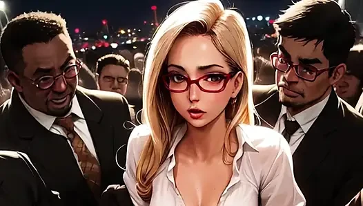Hentai kız öğrenciler konserlerde yabancılara göğüslerini göstermeyi seviyor