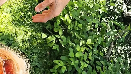 Amature hot  milf cucked and fucked by bwc outdoors creampied while the neighbors watch.