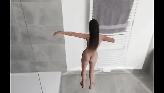 trans beauty joins two busty mature women for strap session group climax