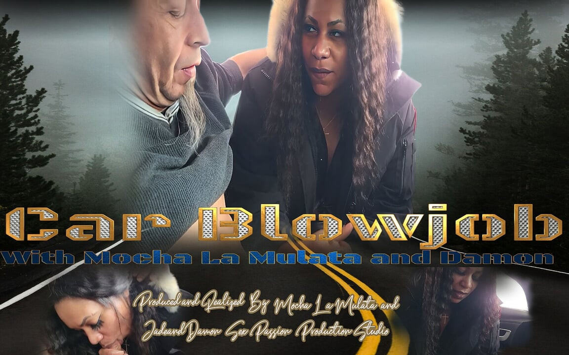 Mocha La Mulata ve Damon ile arabada oral seks
