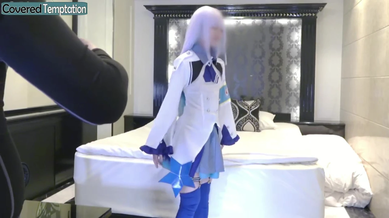 Cosplay Moment Sparks Shy Excitement as a Slender Newcomer Explores Playful Curiosity