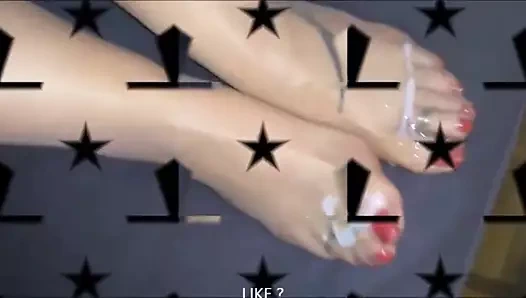 Fireflys kırmızı ayak külotlu çorap footjob için tilki