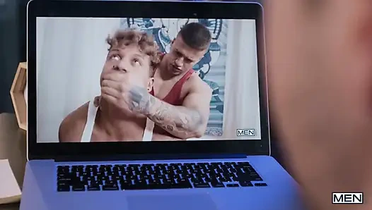 Twinkpop - Finn harding onu ofis kanepesinde derinden siktiğinde Theo Brady'nin teslimatı çıldırıyor