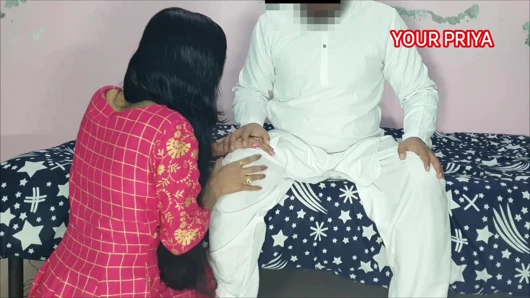 Tharki sasur senin priya ile çok sert becerdin, hindi roleplay seks