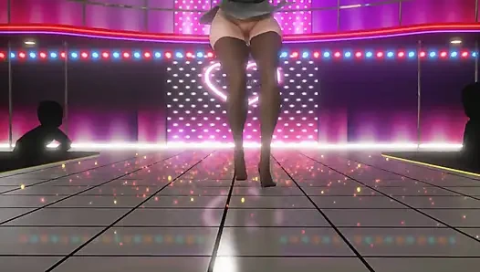 Seksi genç ateşli dans