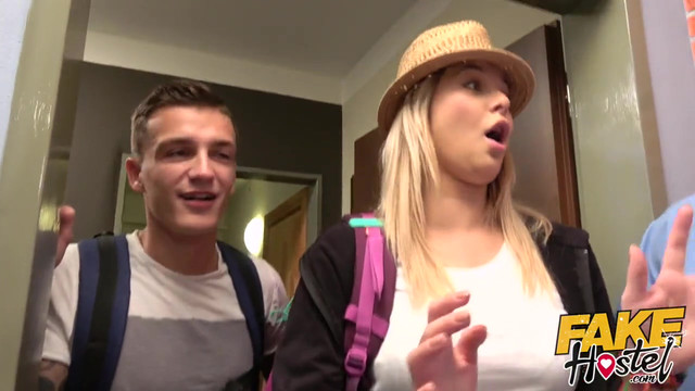 Fake Hostel - Curvey blonde backpacker gets an anal surprise