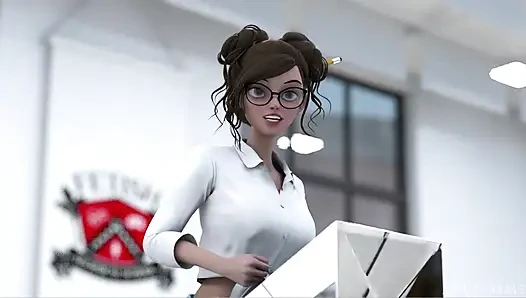Hentai seks koleji 2. yarıyıl bölüm 2 - büyük memeli hentai hatunlar yarışmalarından sonra makaslıyor