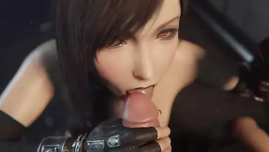 Tifa lockhart oral seks ve yüz goth siyah ruj üstsüz