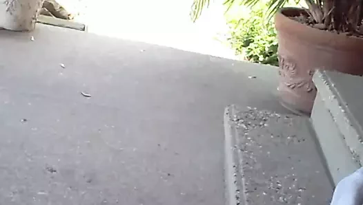 ön verandada mastürbasyon