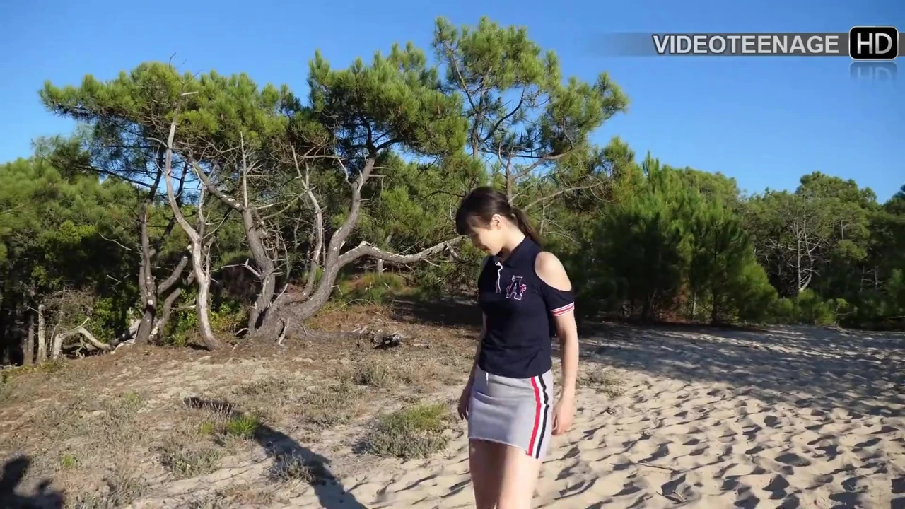 Lovely 18 Year Brunette Nude at Beach