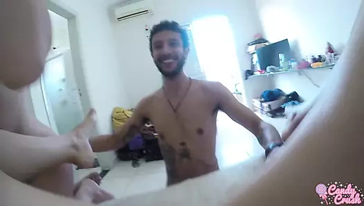 Arkadaşlar dörtlü ateşli çiftler değiş tokuşu