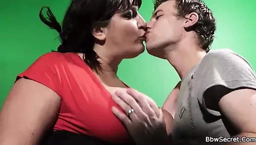 Bbw içinde naylon çorap sürmek ve berbat hile çük