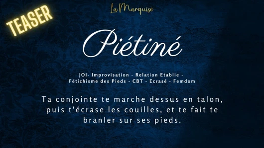 Ta femme te marche dessus - fransız kadın egemenliği joi cbt