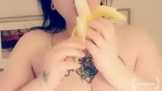 Bbw goth milf banana oral seks