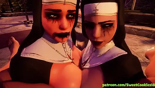 Sexy Nuns Take a Guy for a Wild Ride