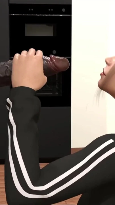 Emily Jerking Big Black Cock Infront Of Her Cuckold Husabnd In House | Clip 1