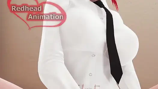 Makima Denji'yi domine ediyor ve sikiyor (elektrikli testereli adam)