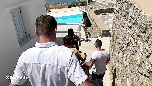 Mykonos güneşinin altında tutku