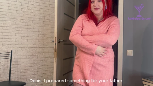 Stepmom entertains stepson with her anal while her husband is on a business trip.