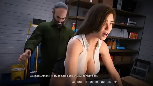 Güvenlikte seksi sürtük evli göte yaşlı sapık tarafından şaplak atıyor - bölüm 18