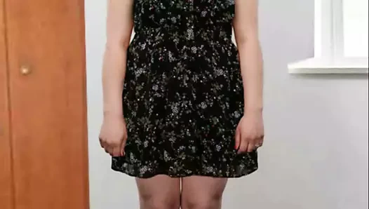 Giyinmiş ve çıplak, büyük memeli, tüylü amcık! animasyon