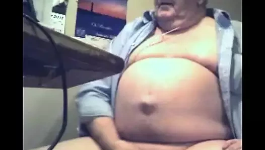 Büyükbaba inme üzerinde web kamerası