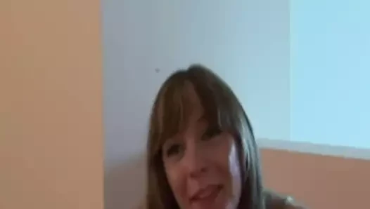 Gerçek bağbozumu amatör cumsprayed içinde ağız pov