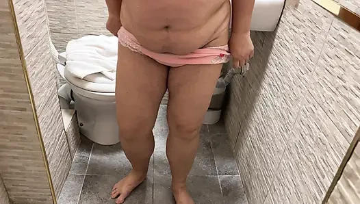 Naked and Wet Zara Charm Enjoying a Hot Hotel Shower