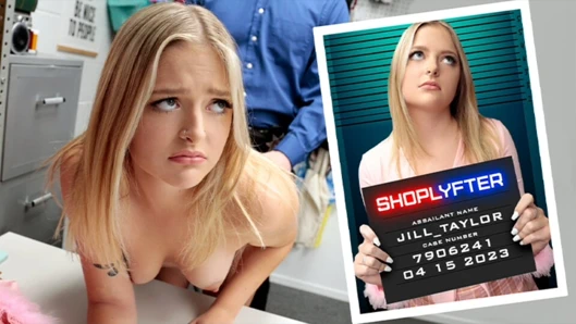 Şımarık sarışın genç jill taylor memur Mike onu sert siktikten sonra çalmamayı öğreniyor - shoplyfter