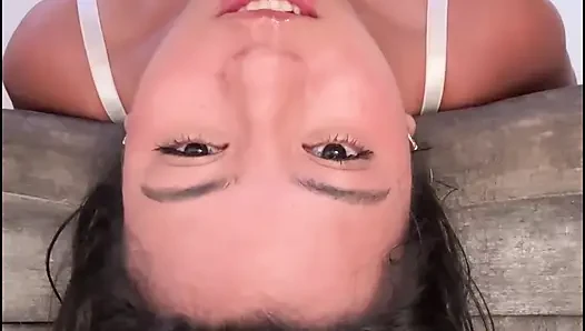Mishell chokes on big cock in her throat