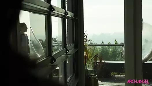 Archangelvids - ateşli ve azgın lezbiyen üçlü grup seks