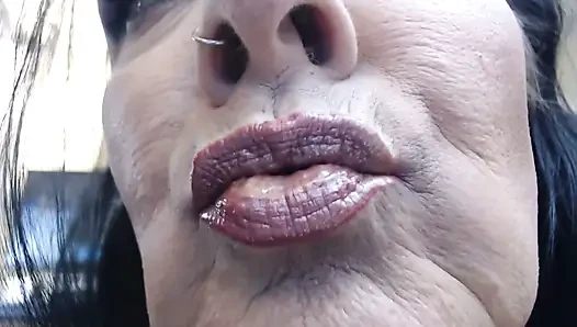 Asa altın parlak süper pucker yakın çekim