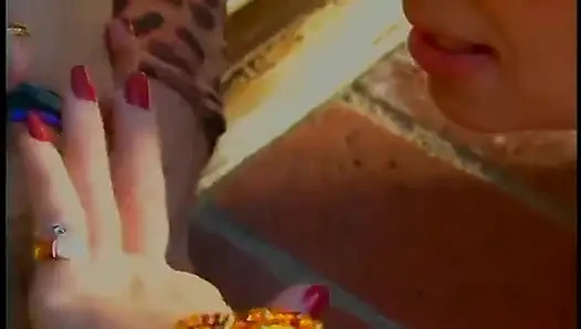 Vintage lezbijke ližu pičke, dildo prodro u bazen