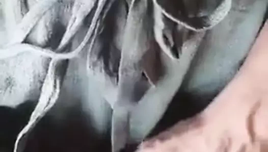 beyaz paty ile mastürbasyon