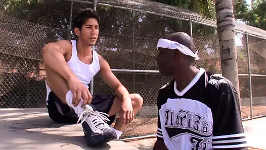 Young white  dude gets his asshole stretched by BBC