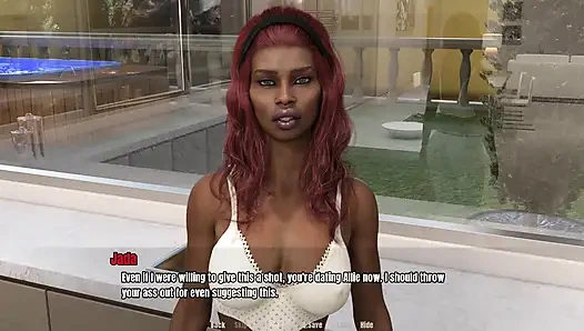 Büyükannenin evi: seksi zenci kadın kocasını televizyon izlerken aldatıyor bölüm 61