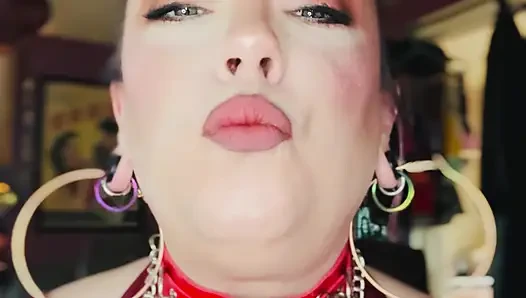 Leather Clad Tina Snua Smoking A Cigarette With Lots Of Dangles