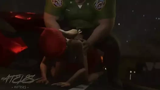 Metro sörfçü baddie onu yakalayan demiryolu güvenlik görevlisi tarafından sikiliyor