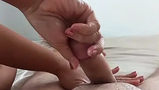 Asian oil dick massage with happy end - POV passionate handjob (Trailer)