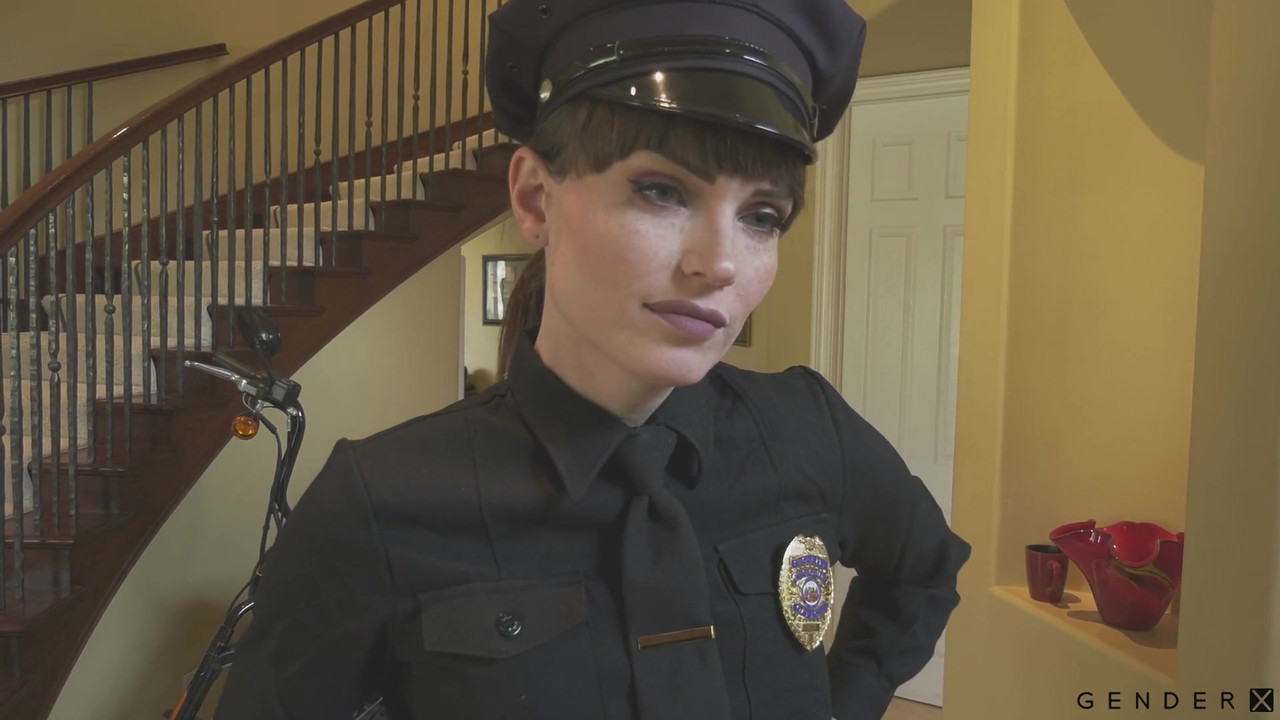GenderXFilms - Hot Trans Cop Natalie Mars Dickd Down By Scared Hunk