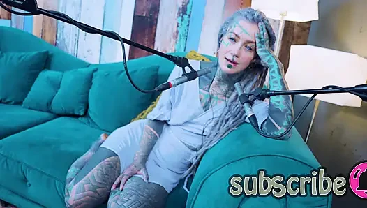 I talk about K - Kindness - ASMR podcast SFW talking goth skinny girl dreadlocks tattoo model inked girl