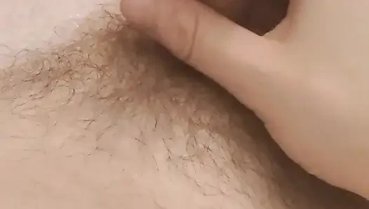 Trying to get hard after cumming with dildo in me