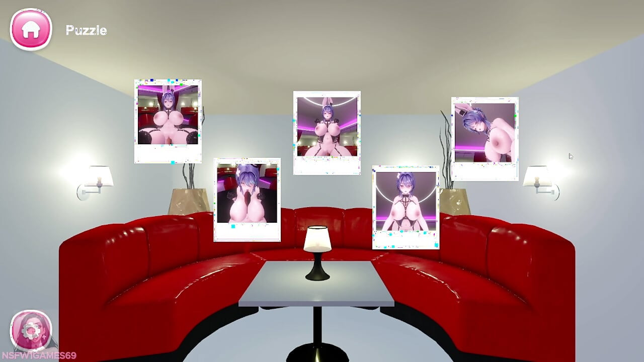 Bunny Girl puzzels çözerken biniyor