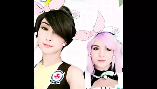 Sinastri ve bunbun cosplay sevimli döngü
