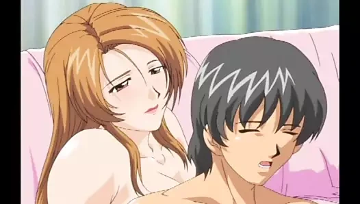 Seksi hentai sikme oturum arasında bakire genç çift