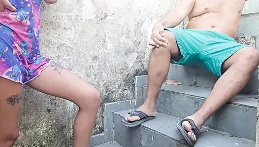 Fucked the Young Girl Hard on the Anal Stairs